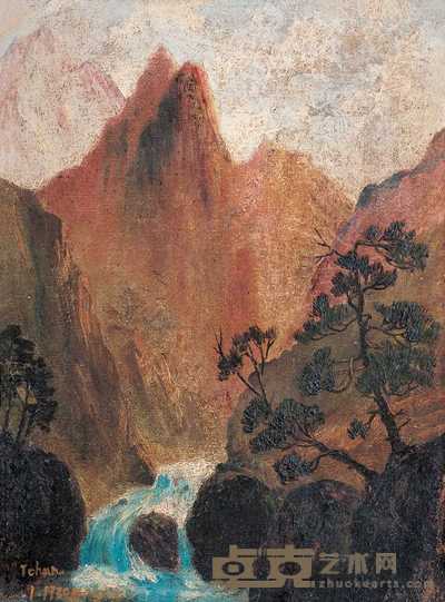 陈抱一 1939年作 黄山 41.5×31.5cm